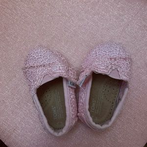 Infant size 3 pink crochet Toms